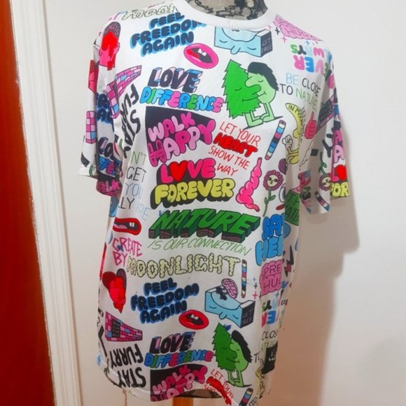 Jeremyville Shirt Mens Medium White Forever 21 T-S Pop Art Limited Edition - Picture 3 of 8
